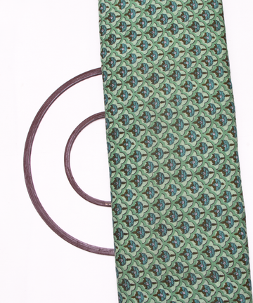 Light Green Colour Butti Printed Cotton Fabric